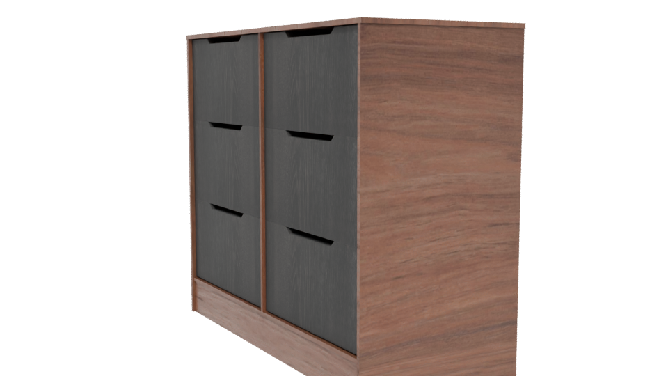 Contemporary Wooden Storage Cabinet 3D - Professional 3D Model Render 13