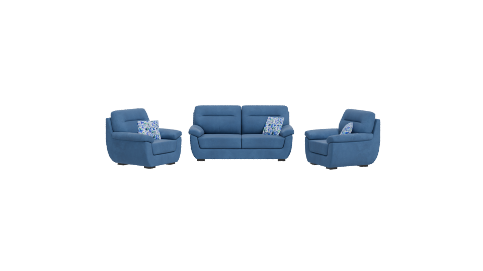 Stylish Leather Sofa Set 3D - Professional 3D Model Render 11