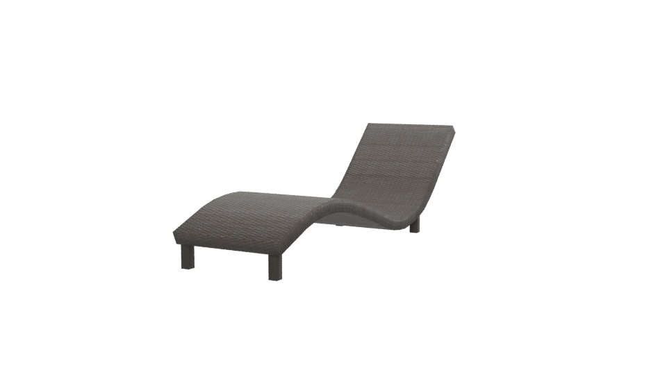 Aluminum Rattan Outdoor Chaise Lounge 3D - Professional 3D Model Render 12