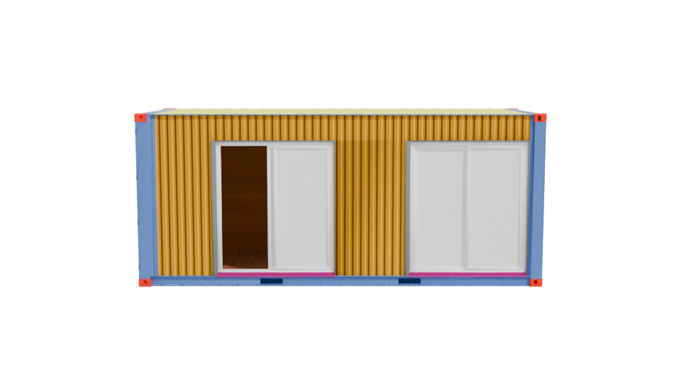 Stylish Modern Container Home 3D - Professional 3D Model Render 11