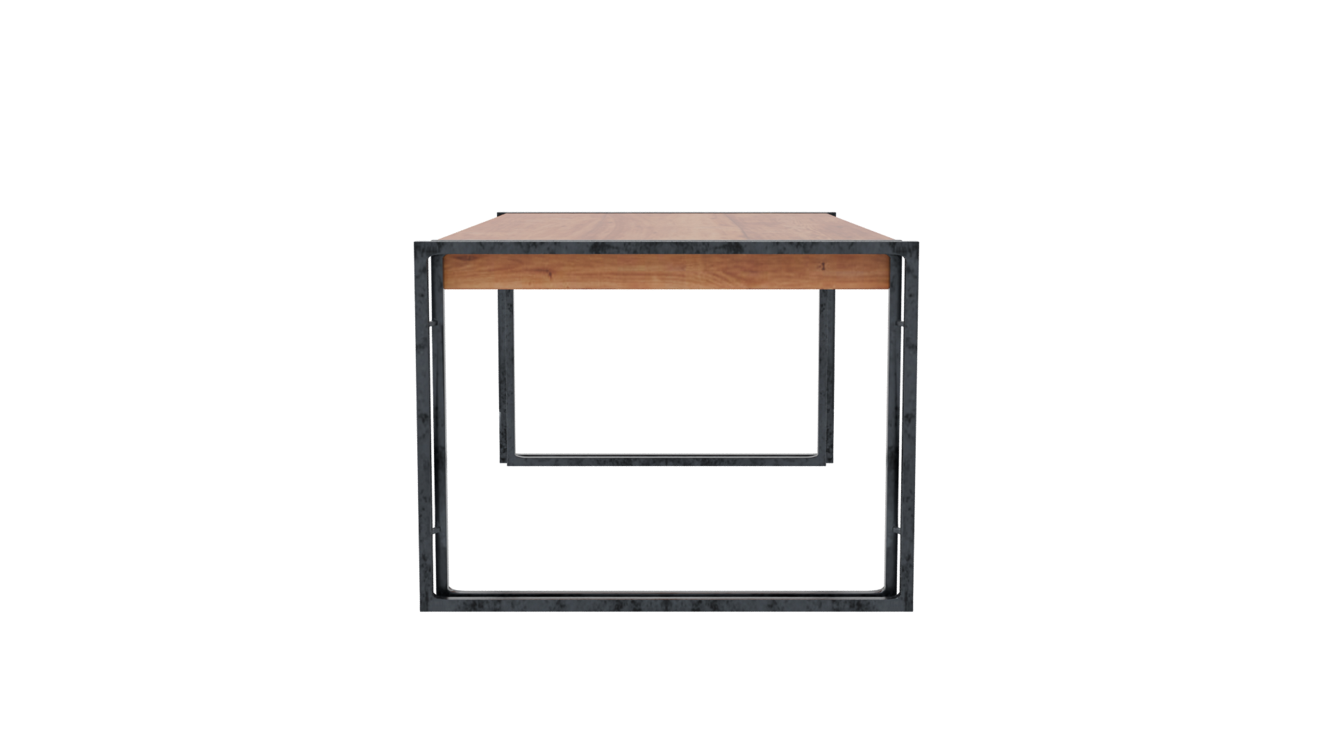 Industrial Wooden Table 3D Model - Professional 3D Model Render 8