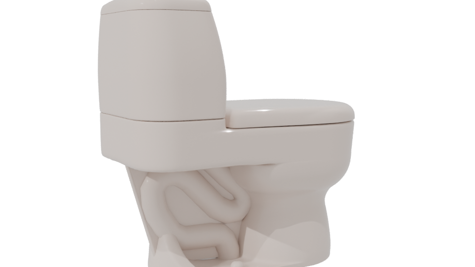 Stylish Bathroom Toilet Model 3D - Professional 3D Model Render 7