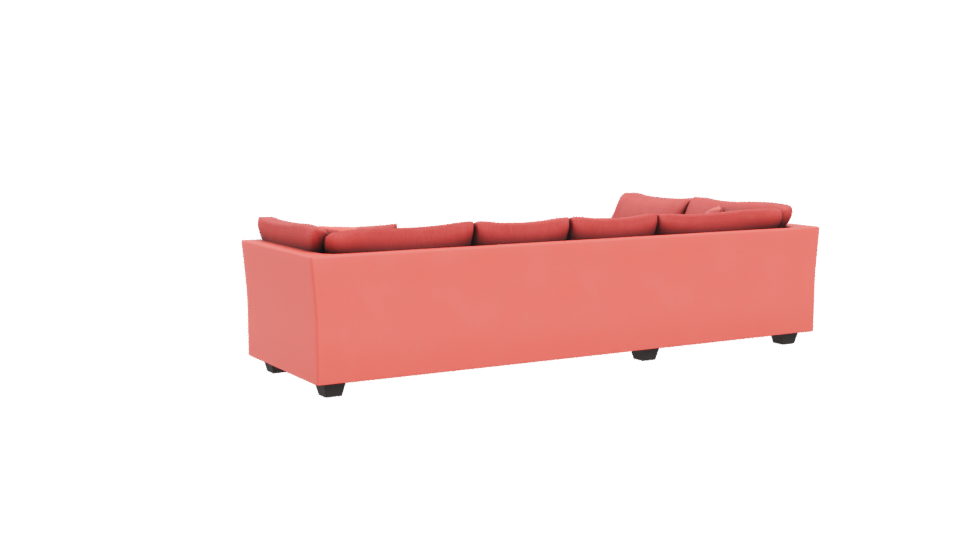 Contemporary L-Shaped Sofa 3D - Professional 3D Model Render 4