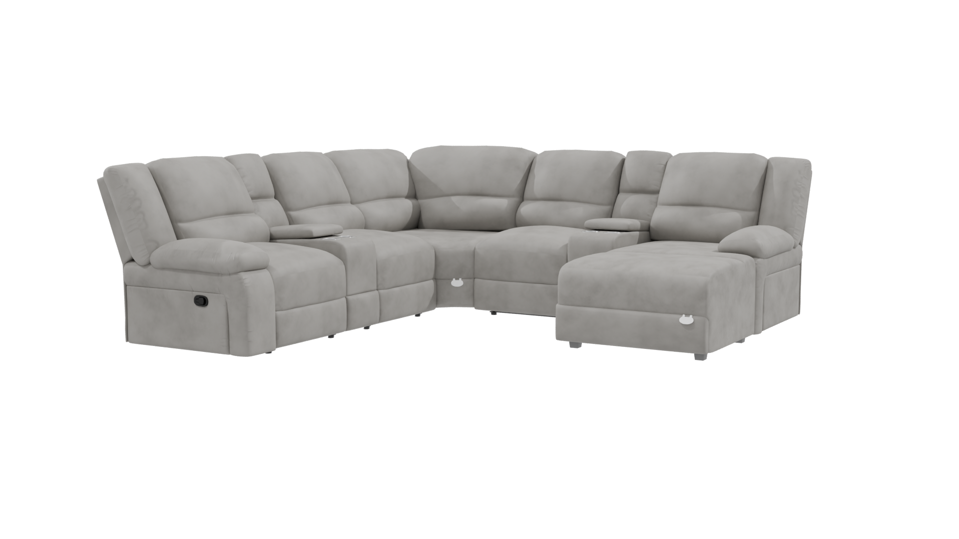 Contemporary L-Shaped Sofa Model - Professional 3D Model Render 9