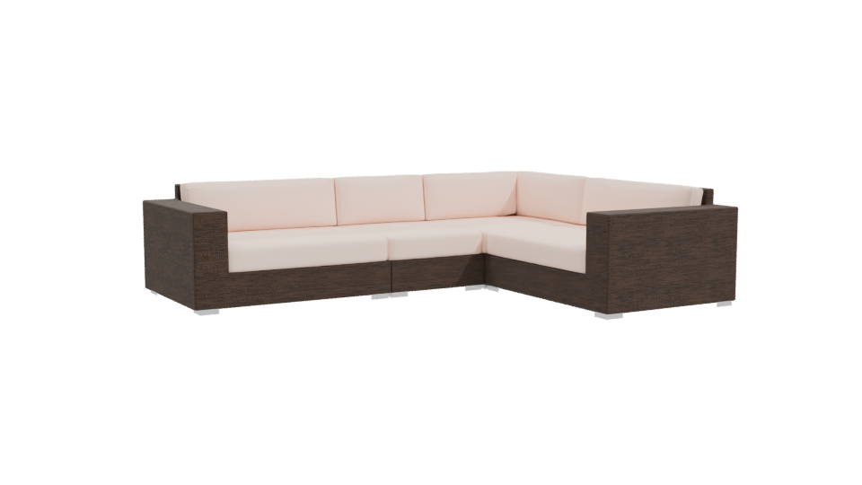 Modern Outdoor Sectional Sofa 3D - Professional 3D Model Render 10