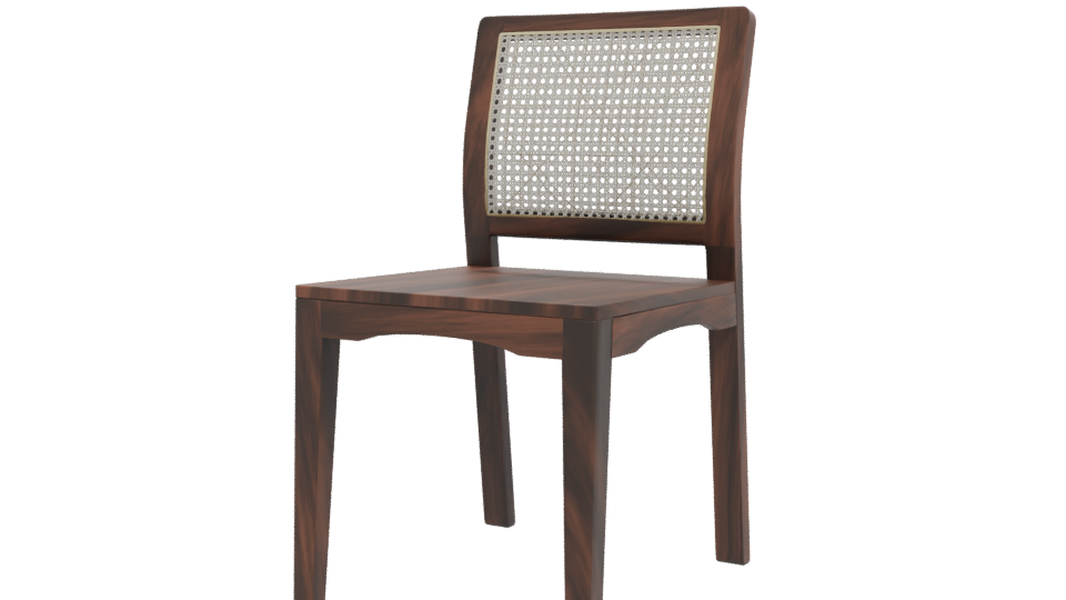 Elegant Wooden Dining Chair 3D - Professional 3D Model Render 12