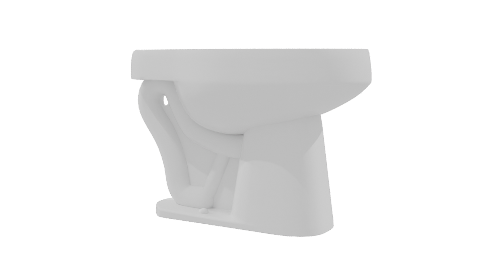 Minimalist Ceramic Bathroom Sink 3D Model - Professional 3D Model Render 9