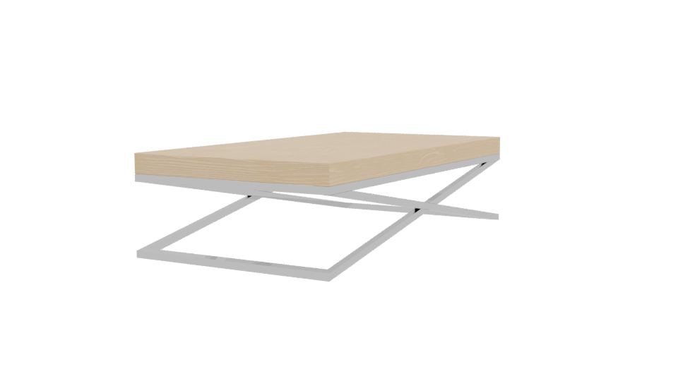 Minimalist Wooden Coffee Table 3D - Professional 3D Model Render 3