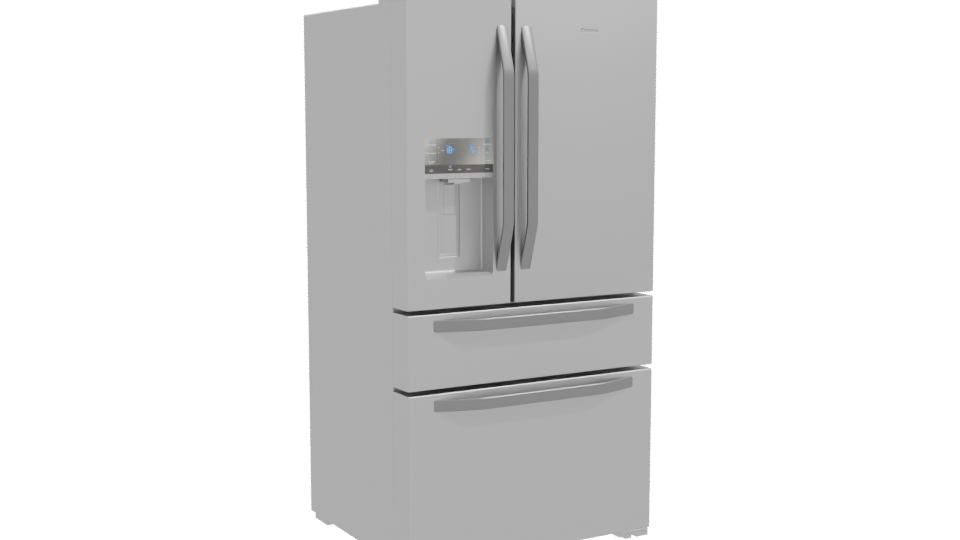 Sleek Stainless Steel Refrigerator 3D Model - Professional 3D Model Render 10