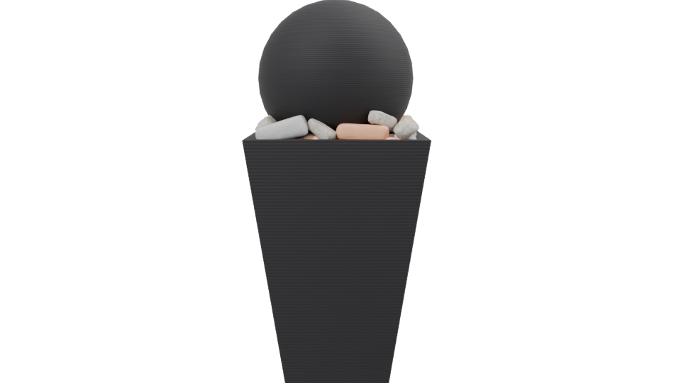 Contemporary Decorative Planter Model - Professional 3D Model Render 2