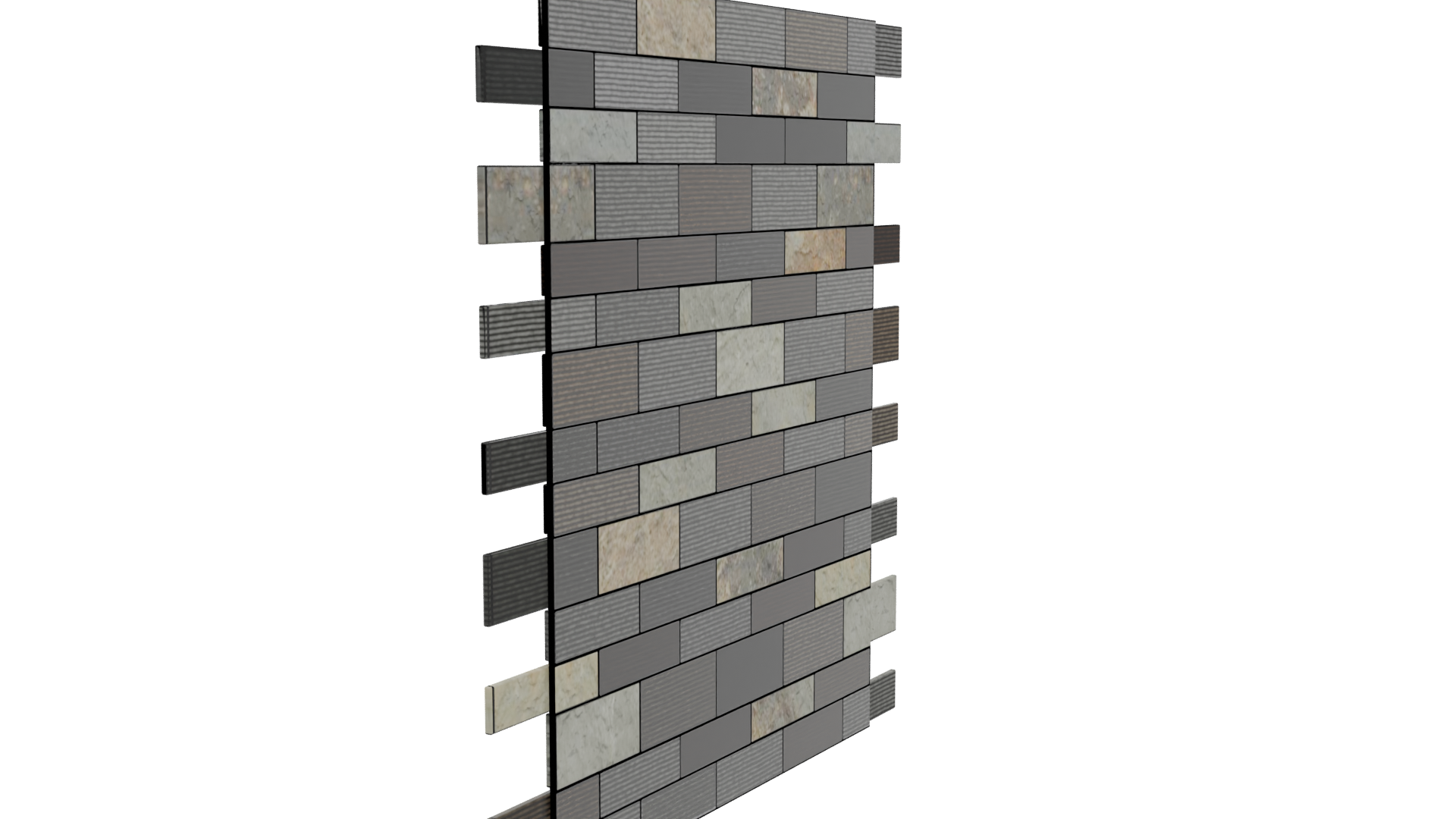 Stylish Mosaic Wall Tile 3D Model - Professional 3D Model Render 3