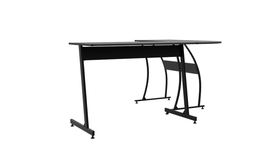 Contemporary L-Shaped Office Desk 3D Model - Professional 3D Model Render 7
