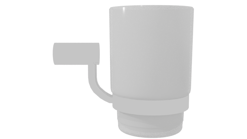 Stylish Glass Tumbler with Metal Base 3D Model - Professional 3D Model Render 8