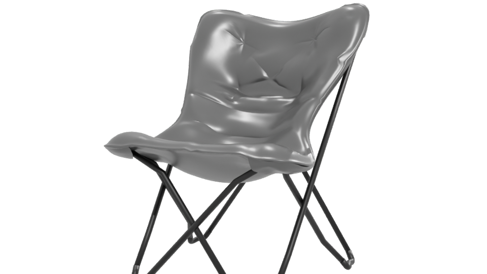Stylish Folding Lounge Chair 3D - Professional 3D Model Render 12