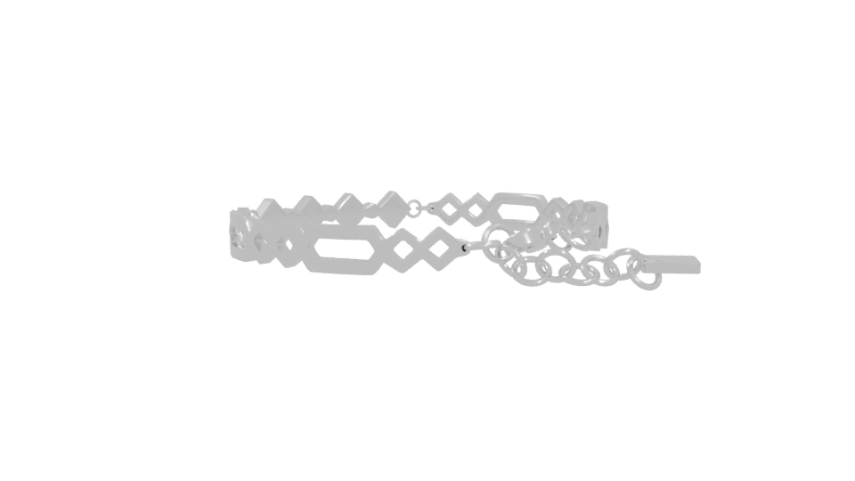 Elegant Silver Bracelet 3D Model - Professional 3D Model Render 4