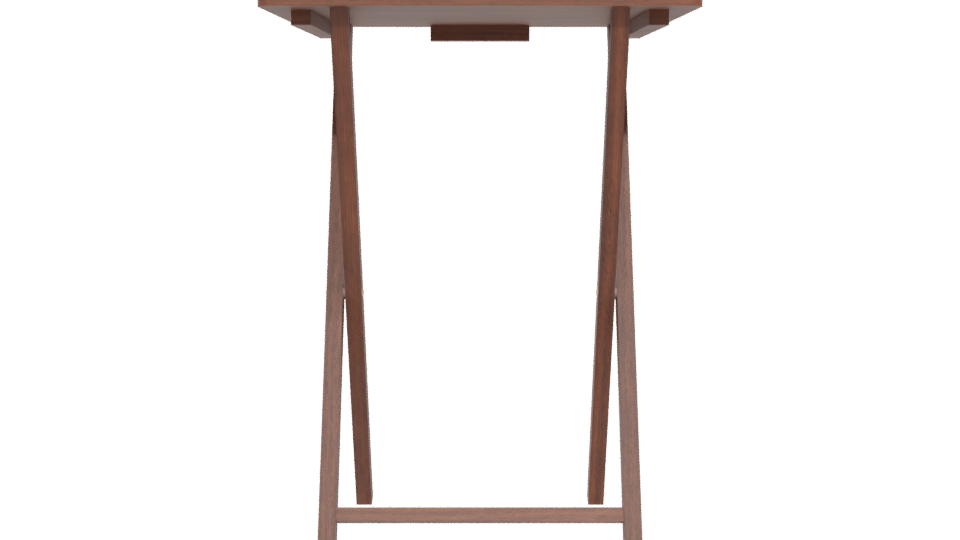 Stylish Wooden Desk Model - Professional 3D Model Render 5