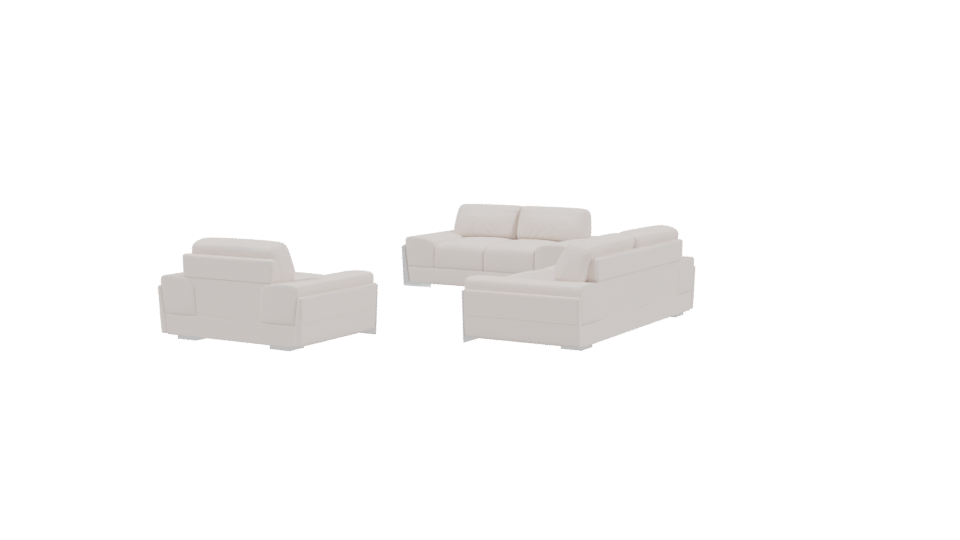 Contemporary Sofa Set 3D Model - Professional 3D Model Render 3