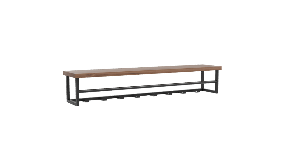 Elegant Wooden Bench Model - Professional 3D Model Render 10