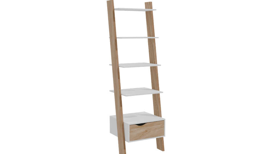 Stylish Modern Bookshelf 3D - Professional 3D Model Render 10