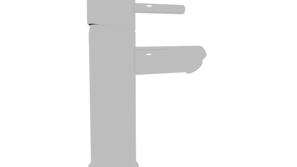 Sleek Chrome Basin Mixer Faucet 3D Model - Professional 3D Model Render 10