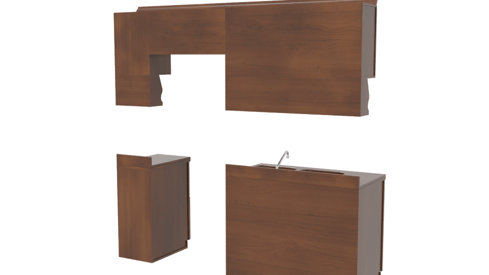 Elegant Kitchen Furniture Set 3D - Professional 3D Model Render 6