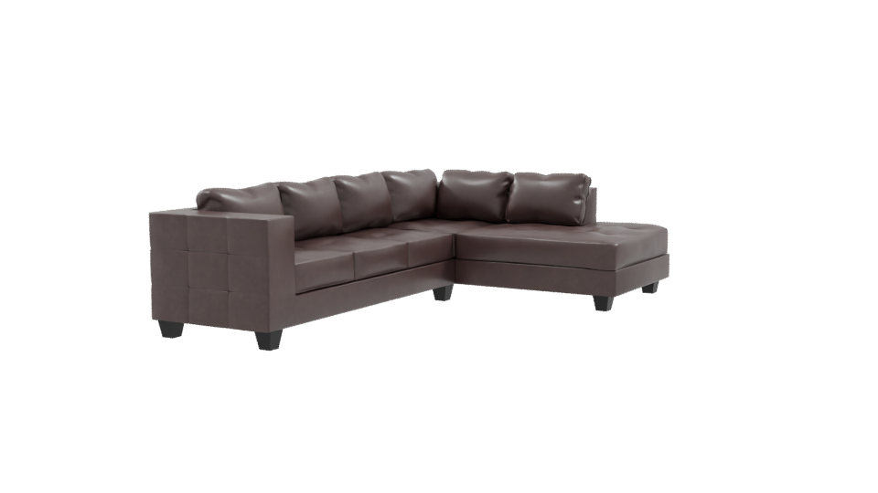 Stylish Modern L-Shaped Sofa 3D Model - Professional 3D Model Render 9