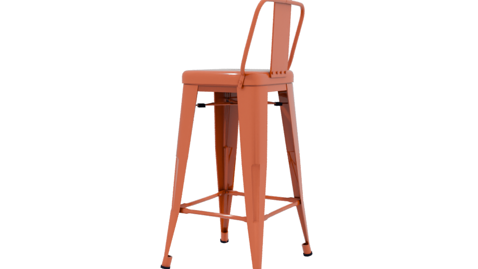 Industrial High Bar Stool 3D - Professional 3D Model Render 3
