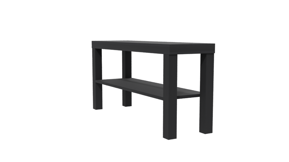 Stylish Black Console Table 3D - Professional 3D Model Render 13