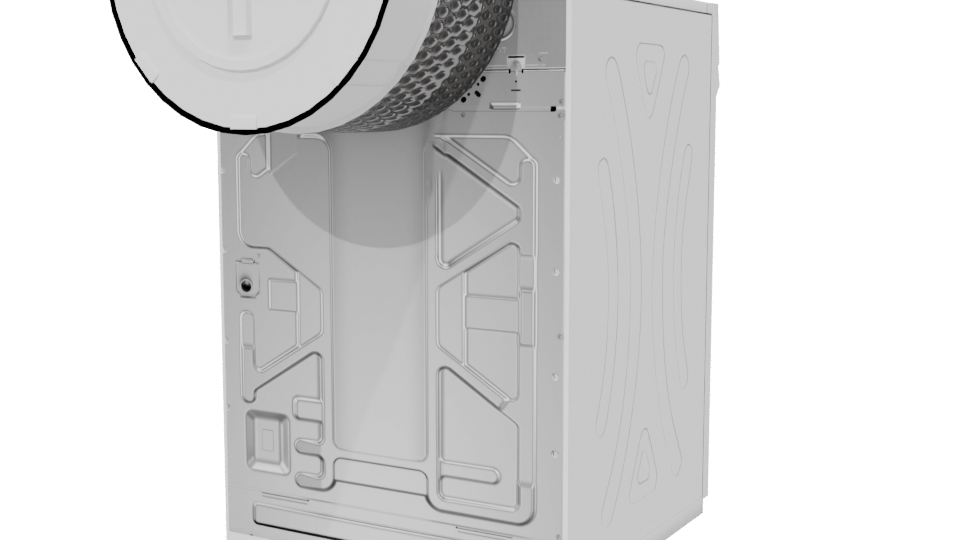 Modern Household Dryer 3D Model - Professional 3D Model Render 6