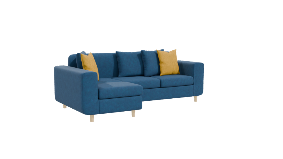Stylish Blue Sofa 3D Model - Professional 3D Model Render 10
