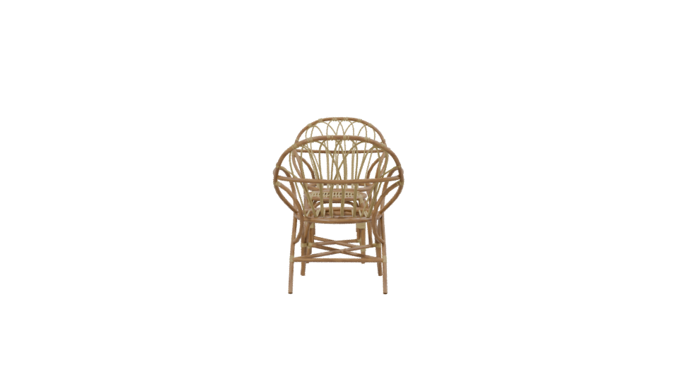 Stylish Rattan Furniture Set - Professional 3D Model Render 2