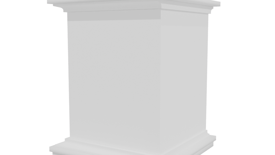 Elegant Minimalist Nightstand 3D Model - Professional 3D Model Render 3