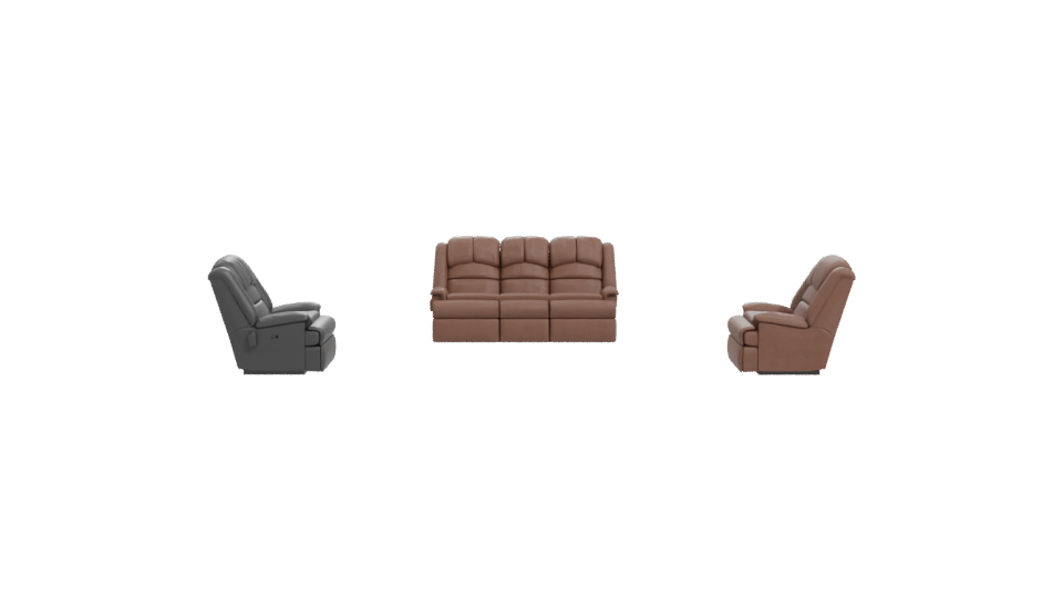 Elegant Reclining Sofa Set 3D - Professional 3D Model Render 11