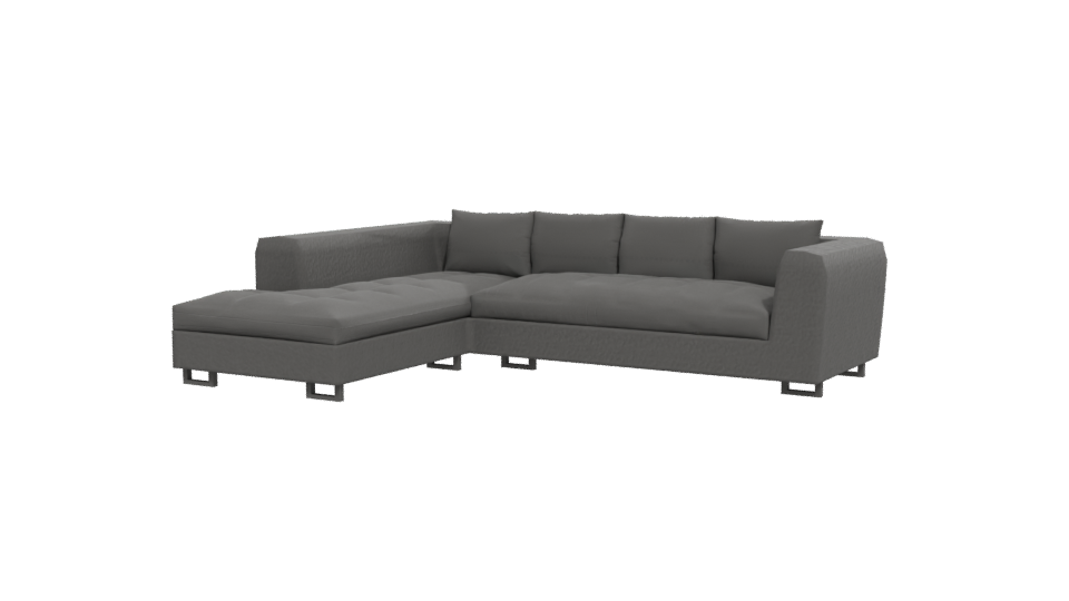 Contemporary L-Shaped Sofa Model - Professional 3D Model Render 12
