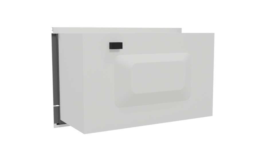 Sleek Wall-Mounted Microwave 3D - Professional 3D Model Render 4