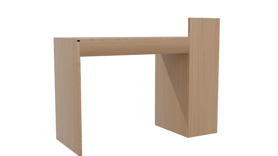 Modern Desk with Shelves 3D - Professional 3D Model Render 4