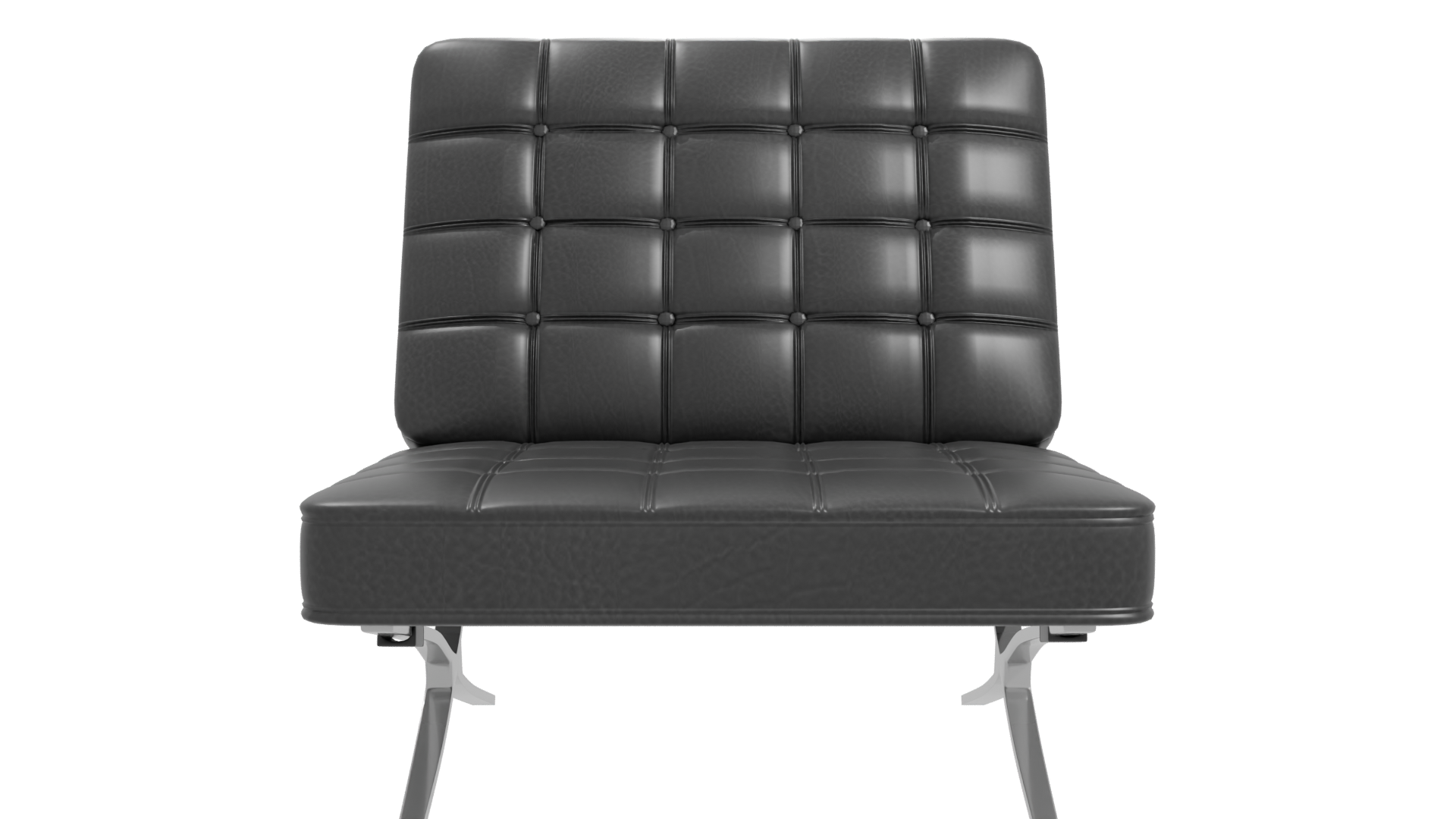 Stylish Black Minimalist Lounge Chair 3D Model - Professional 3D Model Render 11
