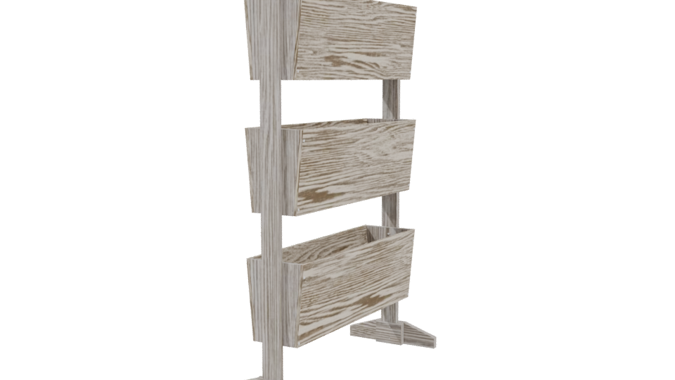 Stylish Wooden Display Stand 3D - Professional 3D Model Render 3