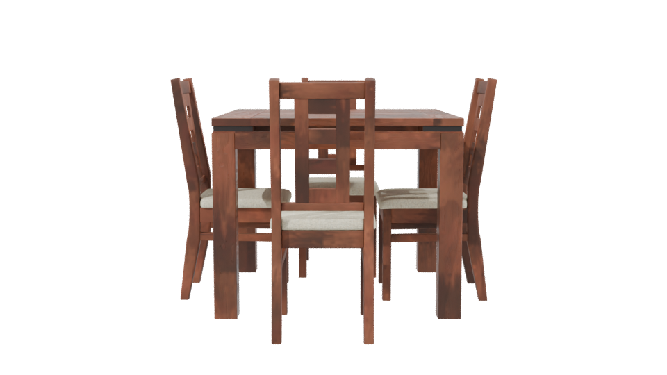 Stylish Wooden Dining Table 3D - Professional 3D Model Render 2