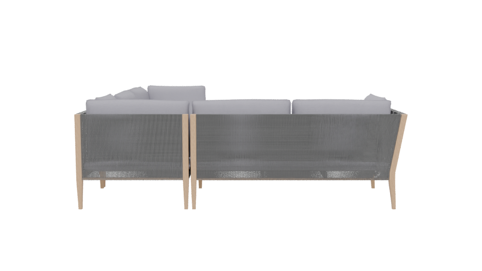 Stylish Outdoor Sectional Sofa 3D - Professional 3D Model Render 5