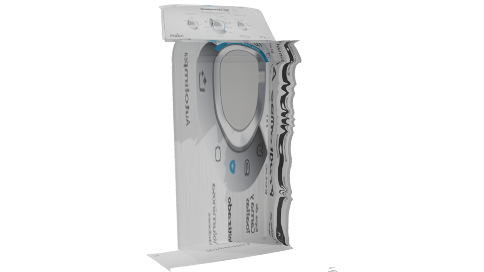 Stylish Top-Load Washing Machine 3D - Professional 3D Model Render 10