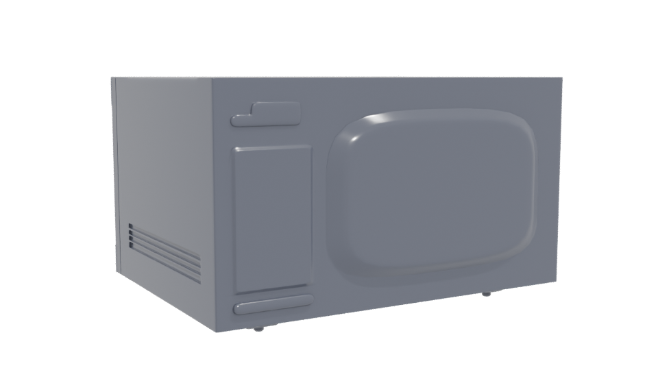 Sleek Modern Microwave 3D Model - Professional 3D Model Render 4