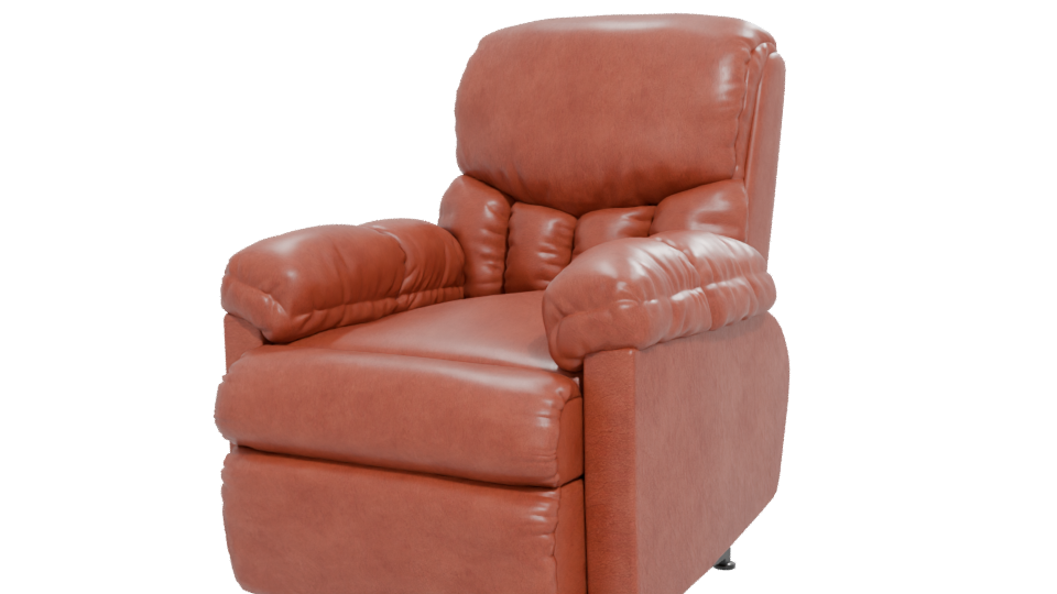 Stylish Leather Recliner Chair 3D - Professional 3D Model Render 12