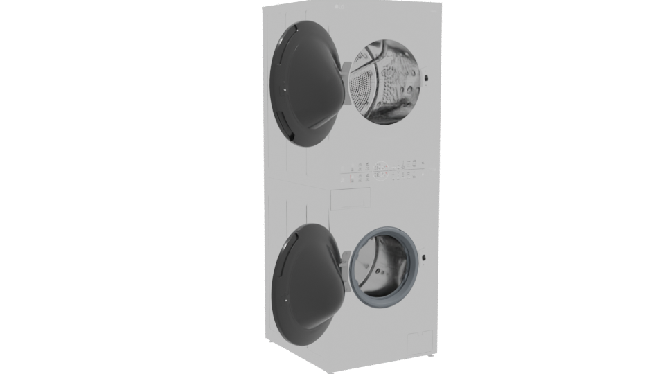 WK14BS6 Washer Dryer 3D Model - Professional 3D Model Render 10