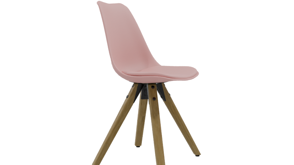 Stylish Modern Pink Chair 3D - Professional 3D Model Render 9
