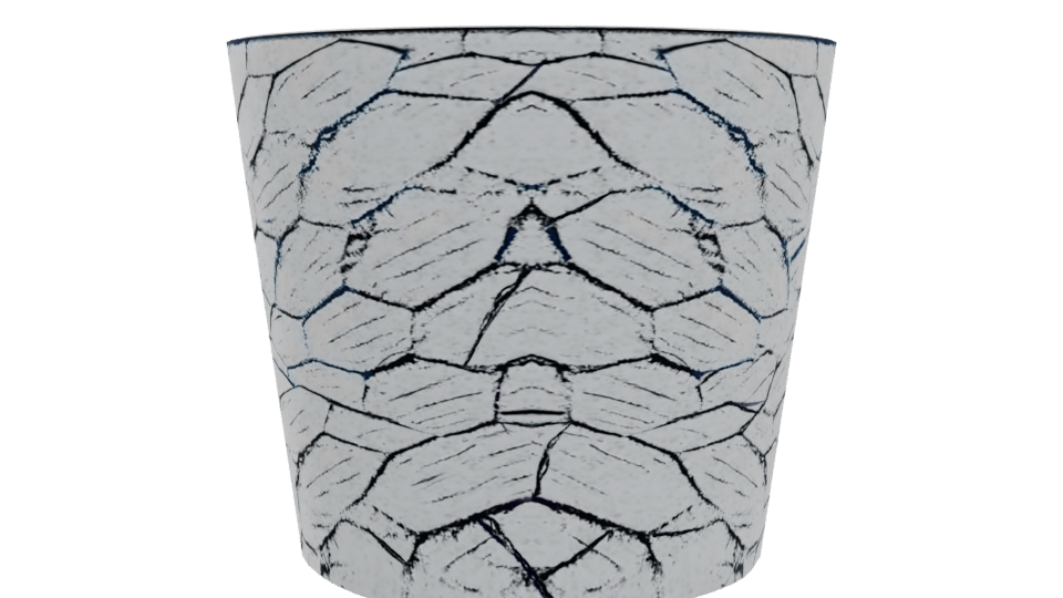 Textured Stone Planter Model - Professional 3D Model Render 5