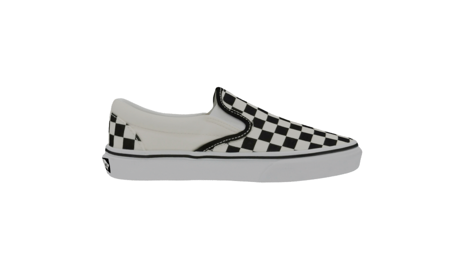 Stylish Slip-On Checkerboard Sneakers 3D Model - Professional 3D Model Render 11