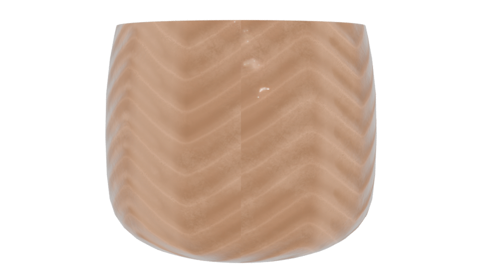 Stylish Metallic Planter Model - Professional 3D Model Render 5