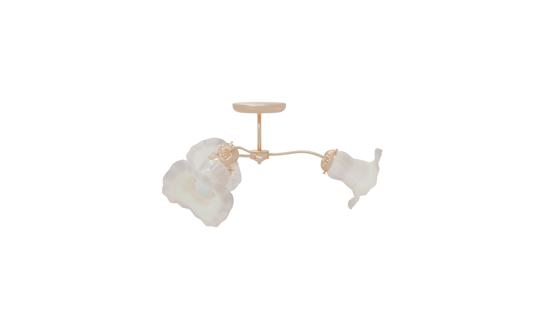 Elegant Vintage Ceiling Light Fixture - Professional 3D Model Render 6