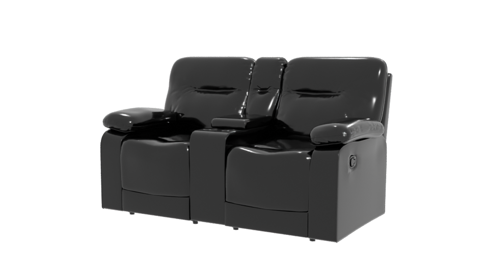Stylish Leather Reclining Sofa 3D Model - Professional 3D Model Render 12